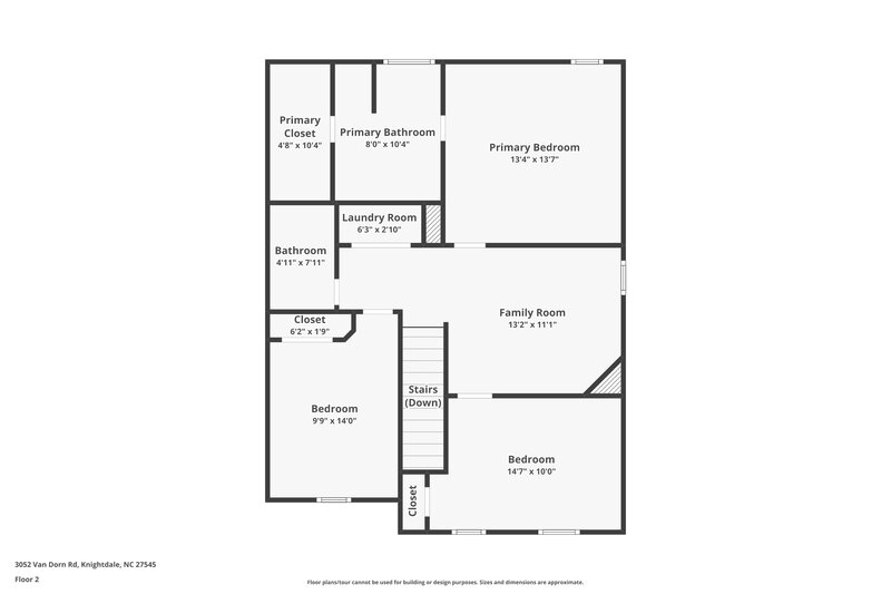 1,740/Mo, 3052 Van Dorn Rd Knightdale, NC 27545 Floor Plan View 2