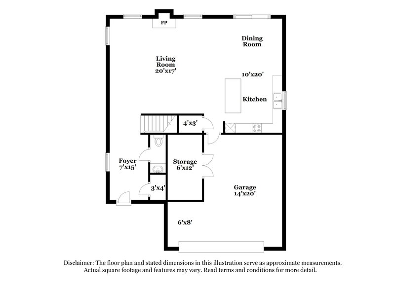 1,995/Mo, 228 E Webber Ln Clayton, NC 27527 Floor Plan View