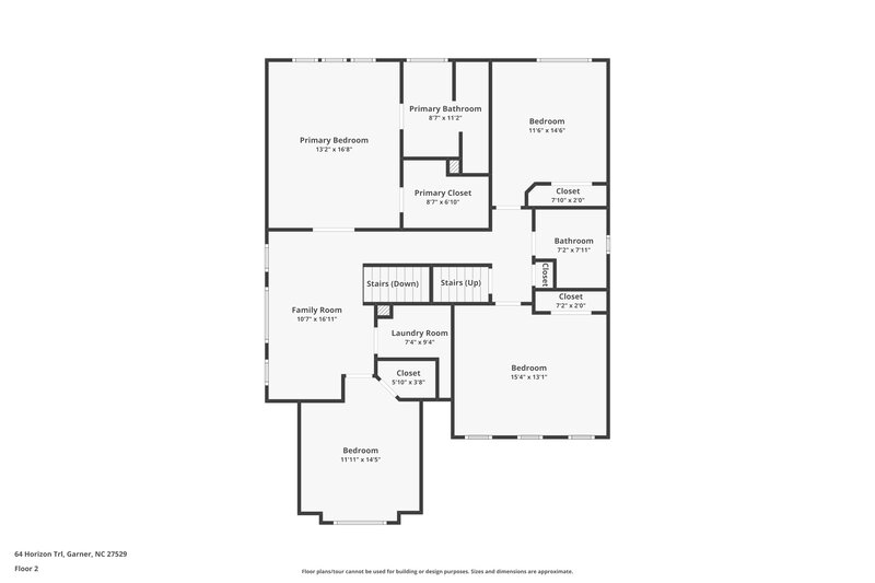 2,185/Mo, 64 Horizon Trl Garner, NC 27529 Floor Plan View 2