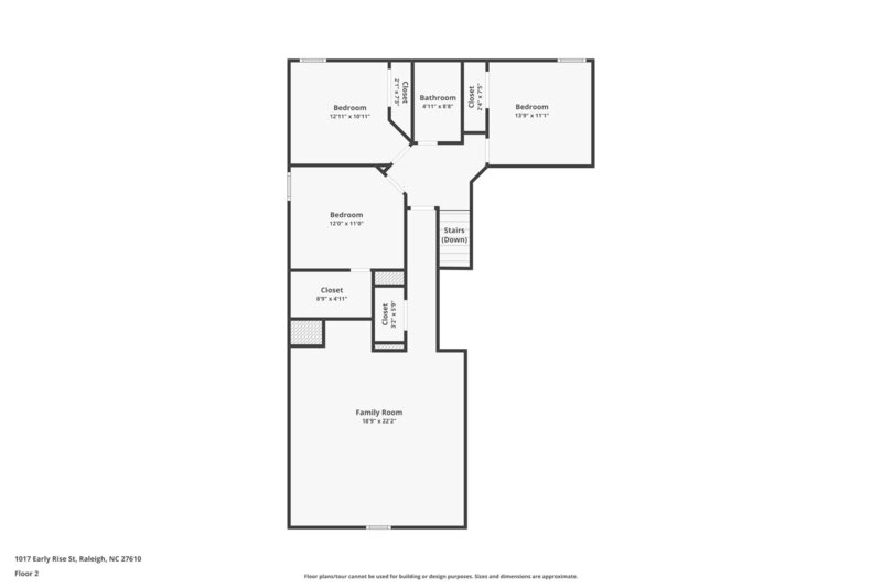 1,945/Mo, 1017 Early Rise St Raleigh, NC 27610 Floorplan View 2