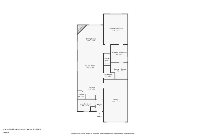 1,880/Mo, 636 Smithridge Way Fuquay Varina, NC 27526 Floor Plan View