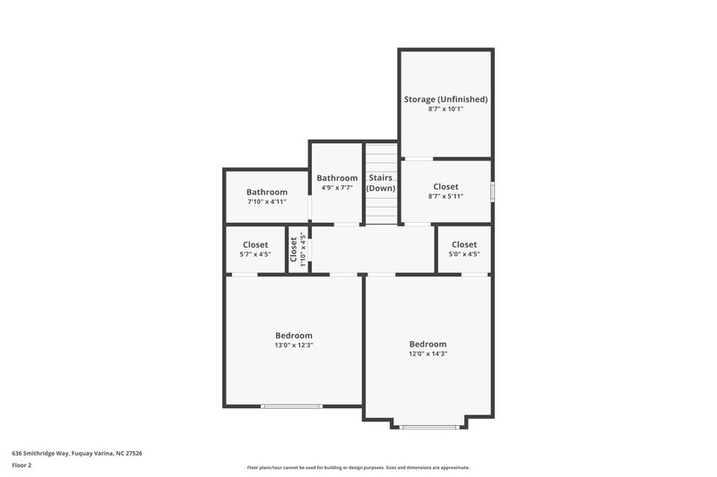1,880/Mo, 636 Smithridge Way Fuquay Varina, NC 27526 Floor Plan View 2