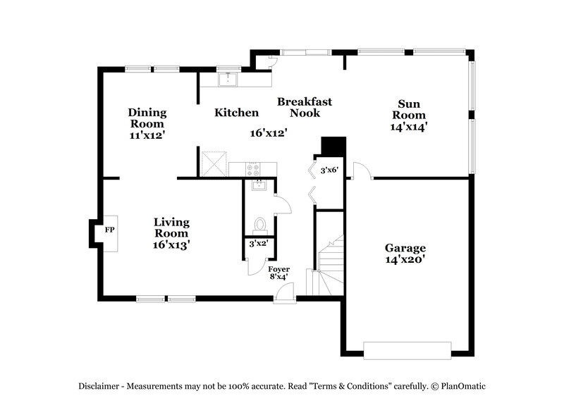 2,000/Mo, 1417 Cane Creek Dr Garner, NC 27529 Floor Plan View