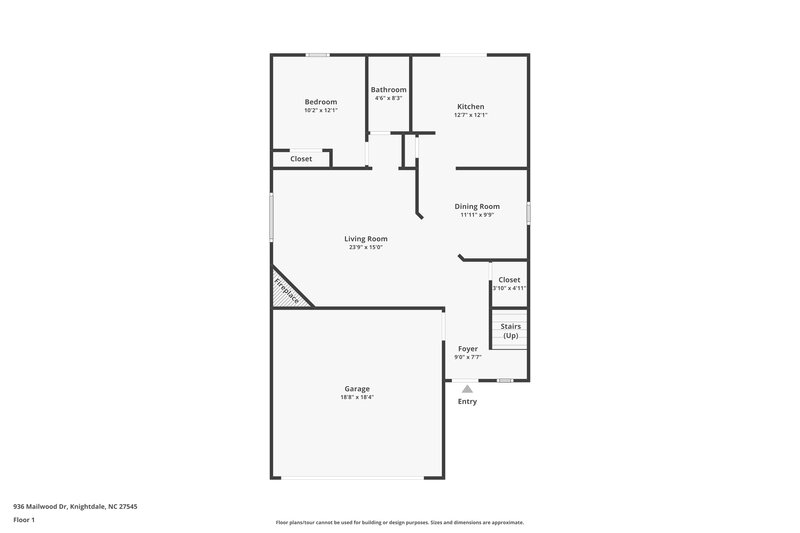 1,855/Mo, 936 Mailwood Dr Knightdale, NC 27545 Floor Plan View