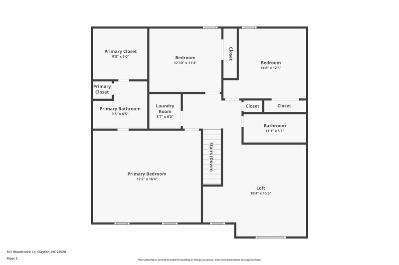 1,850/Mo, 167 Woodcreek Ln Clayton, NC 27520 Floor Plan View 2