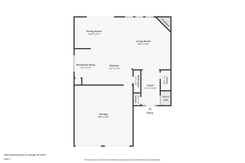 1,970/Mo, 2003 Swimming Hole Cir Raleigh, NC 27610 Floor Plan View
