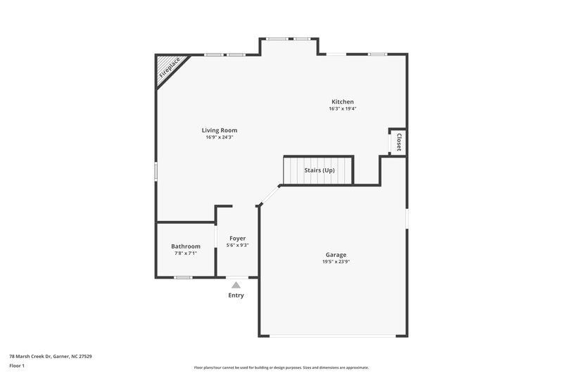 2,255/Mo, 78 Marsh Creek Dr Garner, NC 27529 Floorplan View