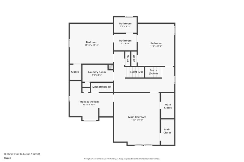 2,255/Mo, 78 Marsh Creek Dr Garner, NC 27529 Floorplan View 2
