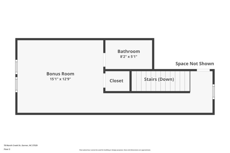 2,255/Mo, 78 Marsh Creek Dr Garner, NC 27529 Floorplan View 3