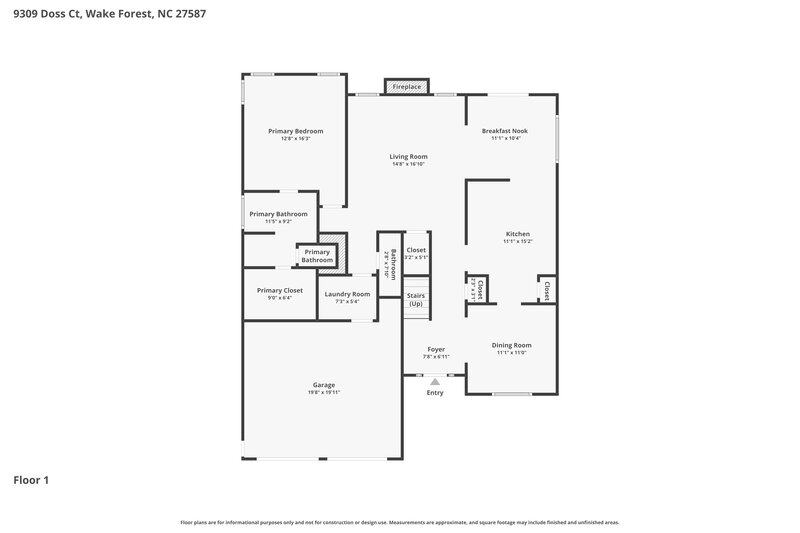 0/Mo, 9309 Doss Ct Wake Forest, NC 27587 Floor Plan View
