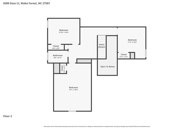 0/Mo, 9309 Doss Ct Wake Forest, NC 27587 Floor Plan View 2