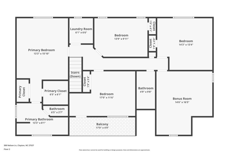 2,440/Mo, 308 Nelson Ln Clayton, NC 27527 Floorplan View