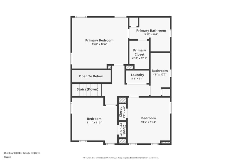 1,795/Mo, 6542 Guard Hill Dr Raleigh, NC 27610 Floor Plan View 2