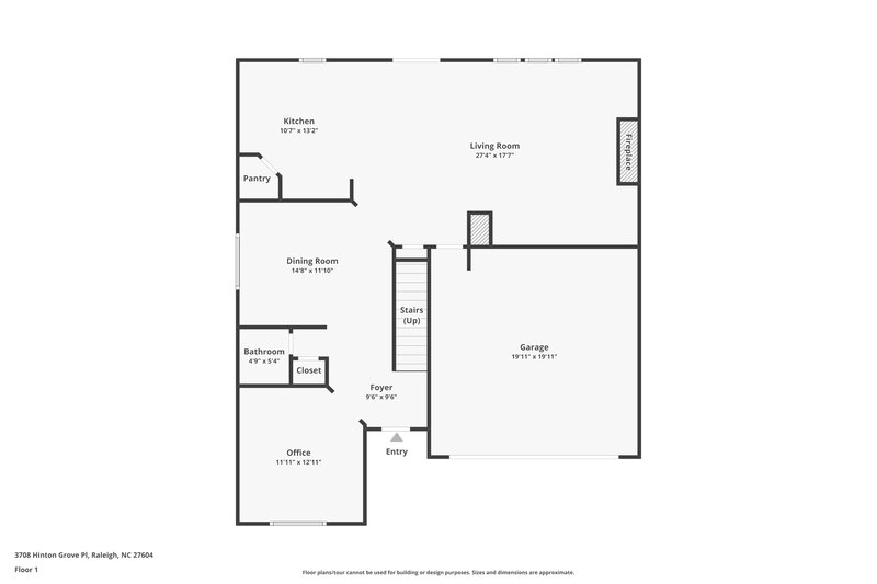 2,345/Mo, 3708 Hinton Grove Pl Raleigh, NC 27604 Floor Plan View