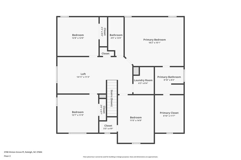 2,345/Mo, 3708 Hinton Grove Pl Raleigh, NC 27604 Floor Plan View 2