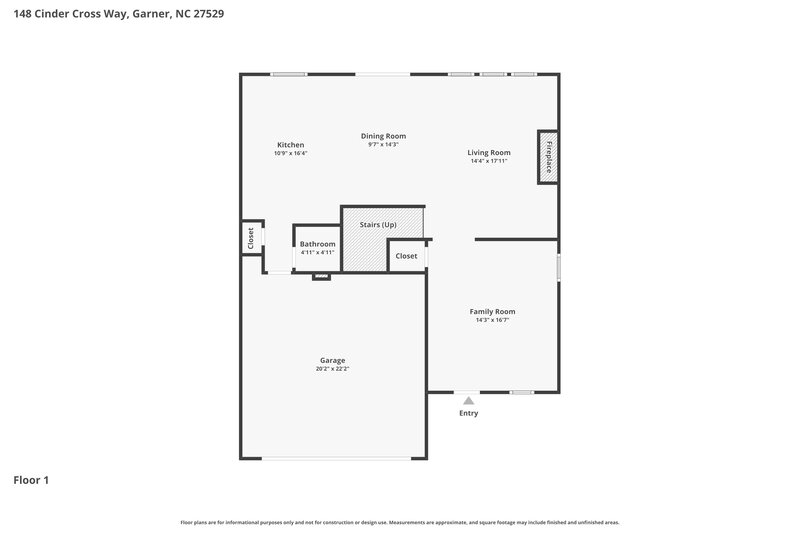 2,340/Mo, 148 Cinder Cross Way Garner, NC 27529 Floor Plan View