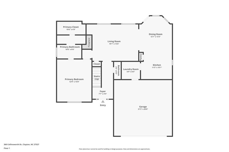 1,995/Mo, 360 Collinsworth Dr Clayton, NC 27527 Floorplan View
