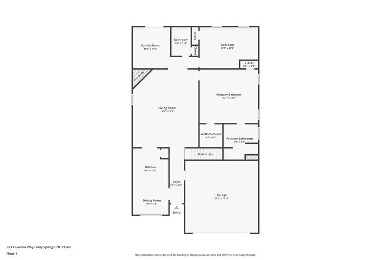 3,110/Mo, 553 Texanna Way Holly Springs, NC 27540 Floor Plan View