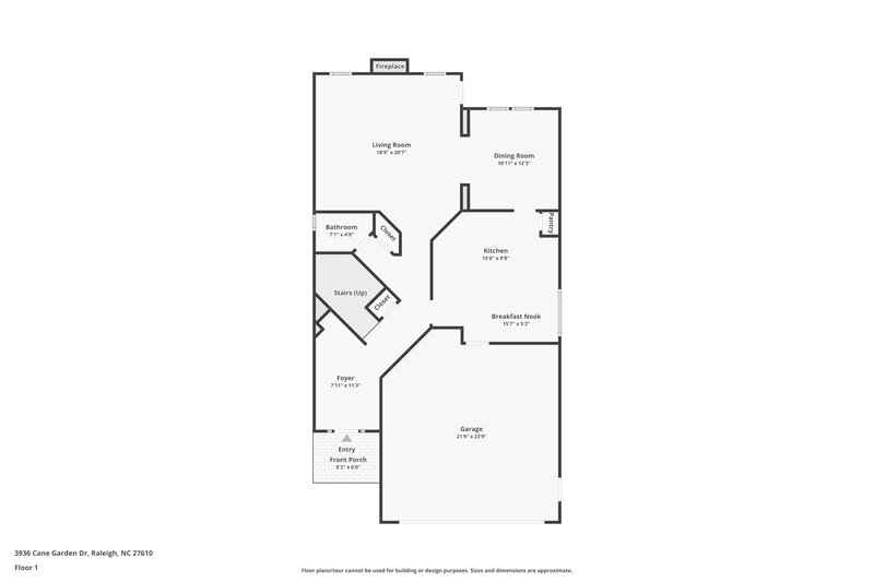 2,435/Mo, 3936 Cane Garden Dr Raleigh, NC 27610 Floor Plan View