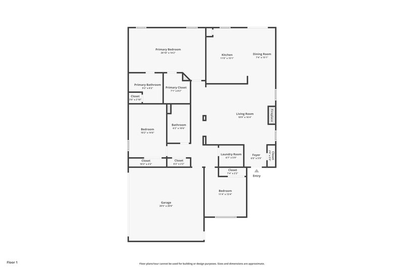 2,155/Mo, 233 Norwich Dr Clayton, NC 27520 Floor Plan View