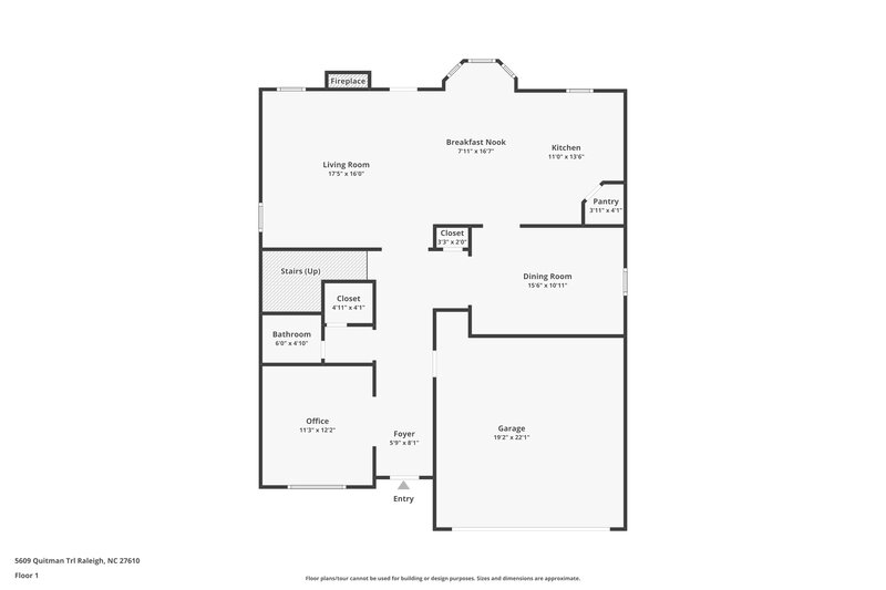 2,080/Mo, 5609 Quitman Trl Raleigh, NC 27610 Floor Plan View