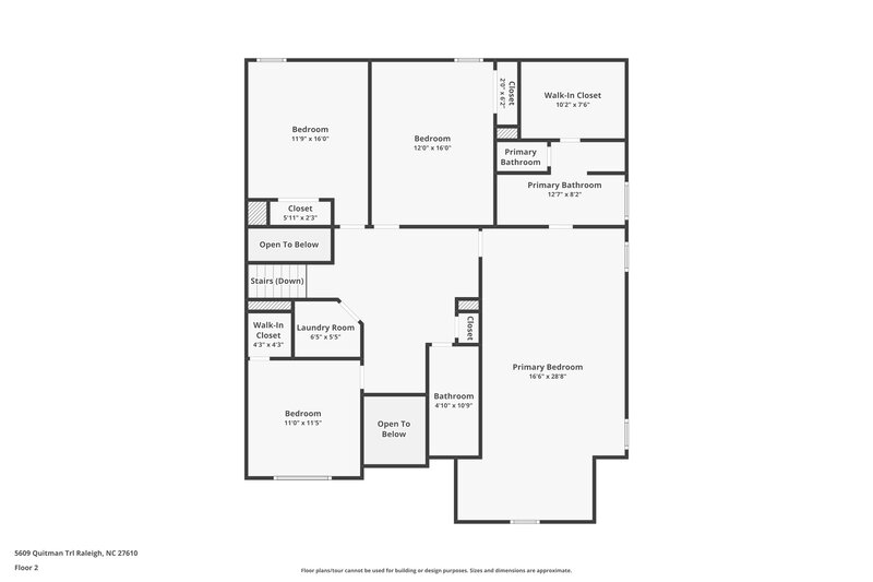 2,080/Mo, 5609 Quitman Trl Raleigh, NC 27610 Floor Plan View 2
