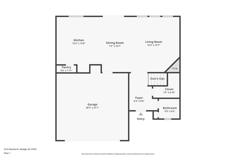2,200/Mo, 3112 Olustee Dr Raleigh, NC 27610 Floor Plan View
