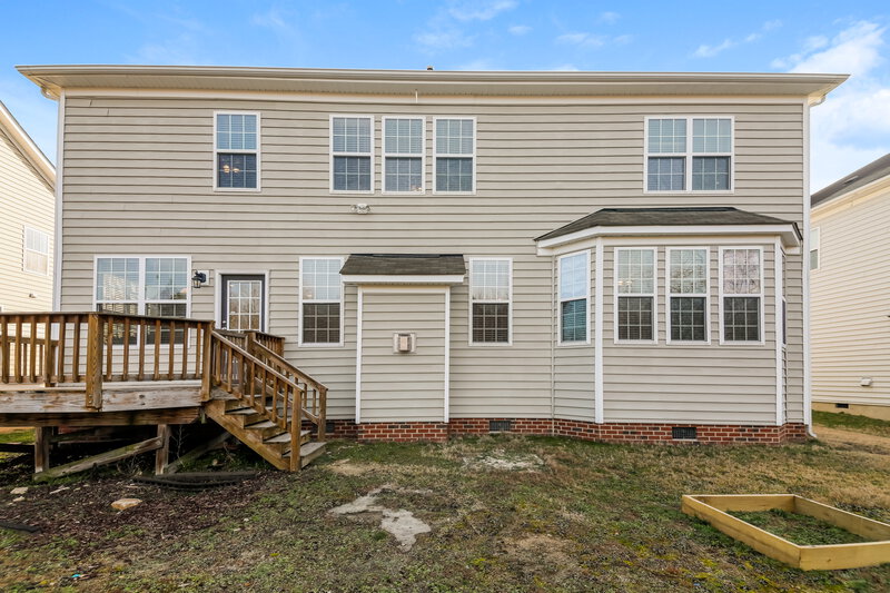 2,625/Mo, 1533 Lindenberg Sq Wake Forest, NC 27587 Rear View