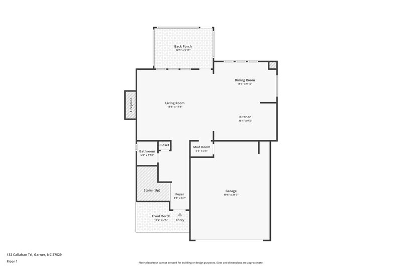 2,180/Mo, 132 Callahan Trl Garner, NC 27529 Floorplan View