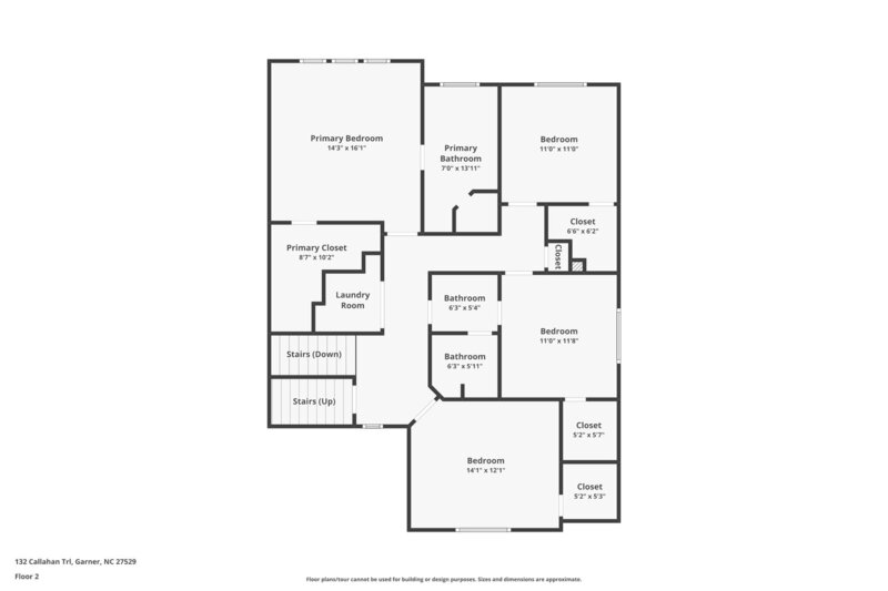 2,180/Mo, 132 Callahan Trl Garner, NC 27529 Floorplan View 2