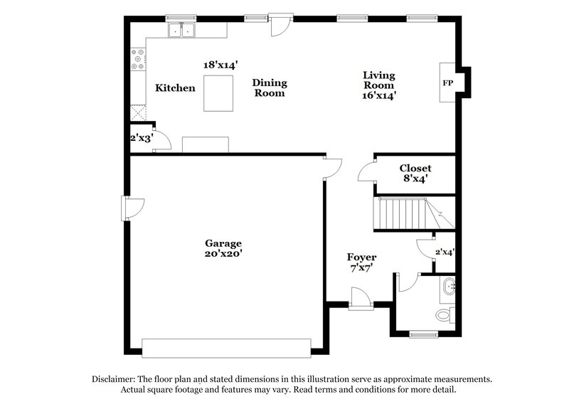 1,895/Mo, 510 Rolling Meadows Drive Clayton, NC 27527 Floor Plan View