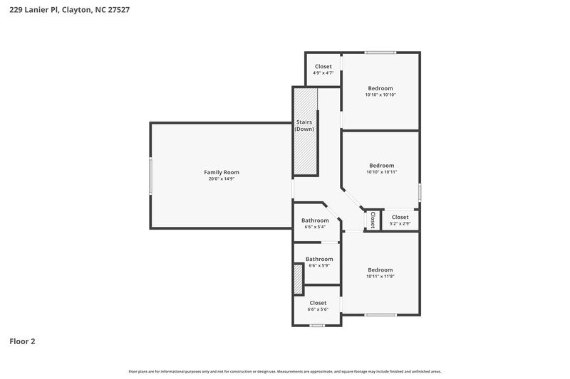 2,115/Mo, 229 Lanier Place Clayton, NC 27527 Floor Plan View 2