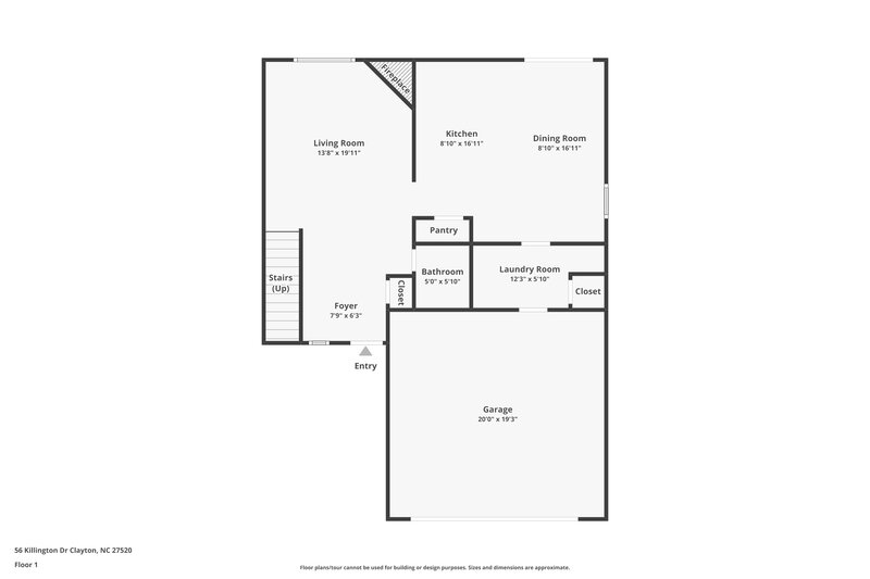 2,010/Mo, 56 Killington Dr Clayton, NC 27520 Floor Plan View