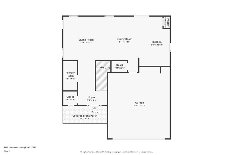2,065/Mo, 1417 Ujamaa Drive Raleigh, NC 27610 Floor Plan View