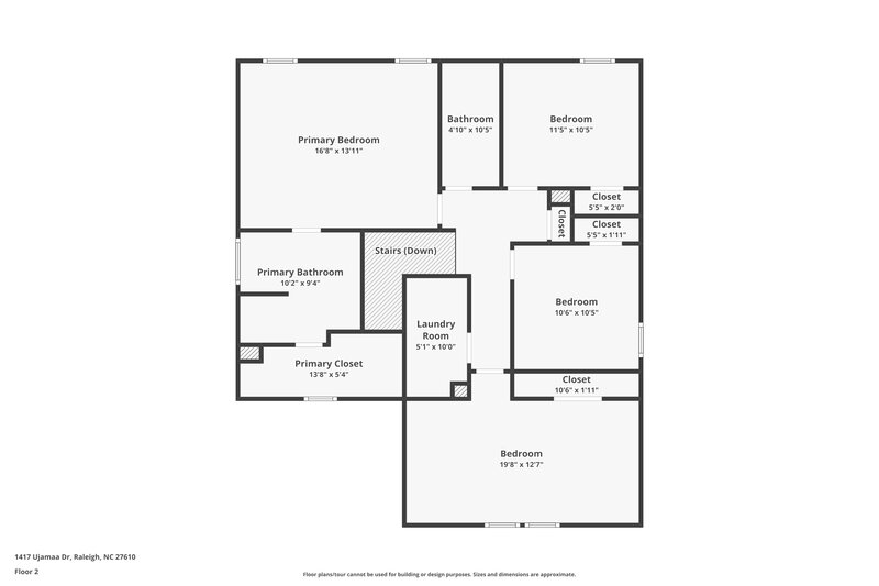 2,065/Mo, 1417 Ujamaa Drive Raleigh, NC 27610 Floor Plan View 2