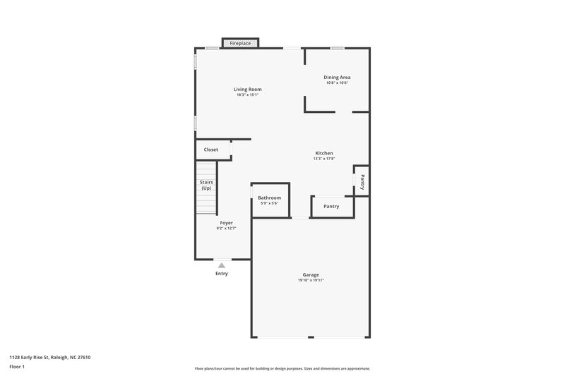 2,050/Mo, 1128 Early Rise Street Raleigh, NC 27610 Floor Plan View