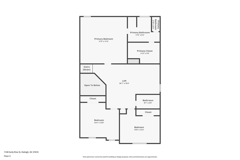 2,050/Mo, 1128 Early Rise Street Raleigh, NC 27610 Floor Plan View 2
