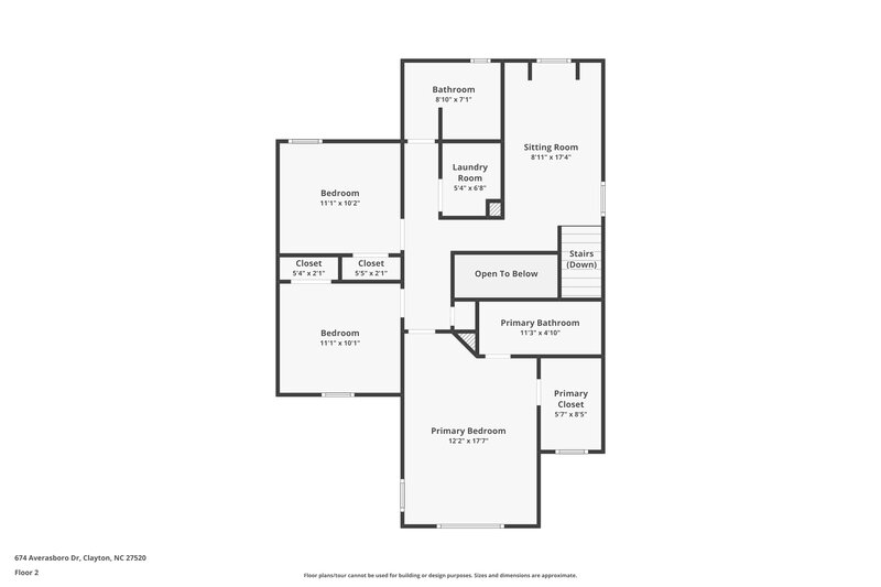 1,715/Mo, 674 Averasboro Drive Clayton, NC 27520 Floor Plan View 2