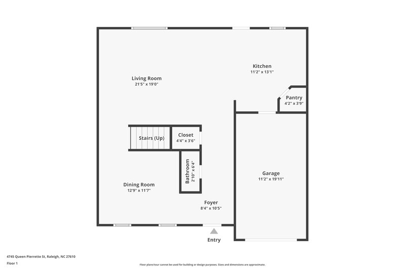 2,090/Mo, 4745 Queen Pierrette Street Raleigh, NC 27610 Floor Plan View