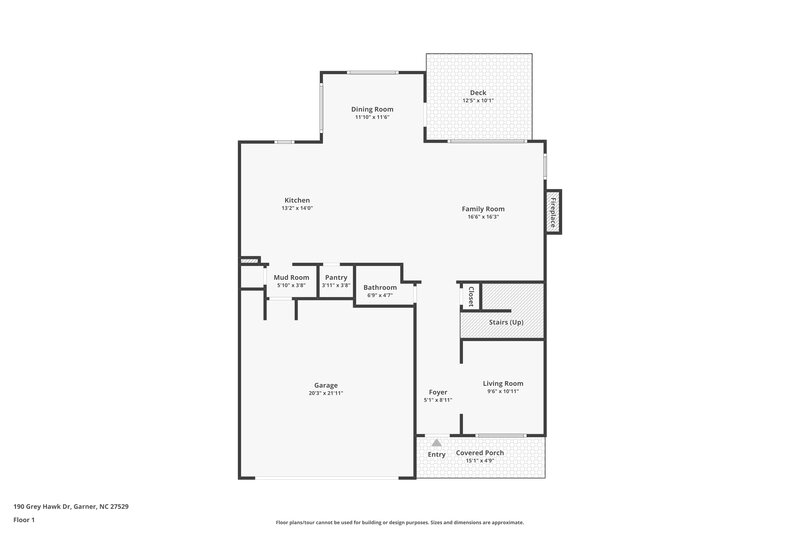 2,275/Mo, 190 Grey Hawk Drive Garner, NC 27529 Floor Plan View
