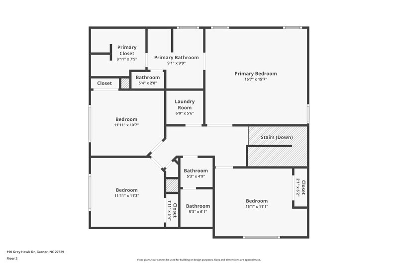 2,275/Mo, 190 Grey Hawk Drive Garner, NC 27529 Floor Plan View 2