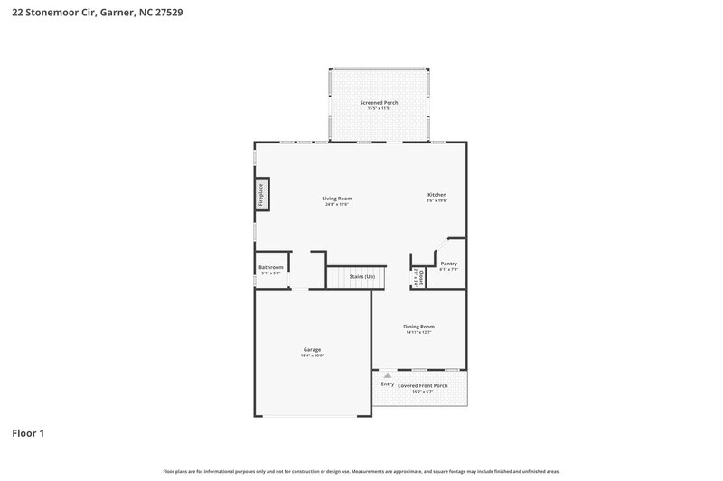 2,360/Mo, 22 Stonemoor Circle Garner, NC 27529 Floor Plan View