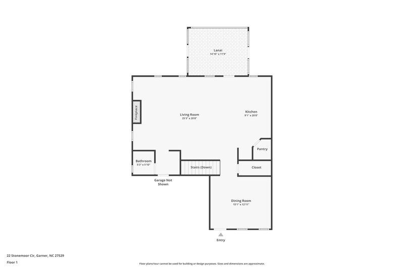 2,360/Mo, 22 Stonemoor Circle Garner, NC 27529 Floorplan View