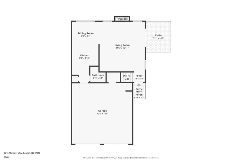 1,700/Mo, 3216 Marcony Way Raleigh, NC 27610 Floor Plan View