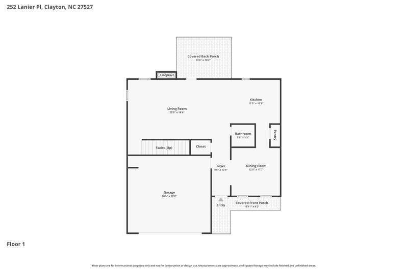 2,085/Mo, 252 Lanier Pl Clayton, NC 27527 Floor Plan View