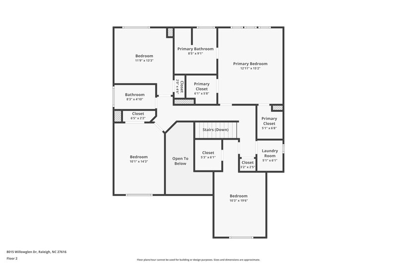 2,255/Mo, 8015 Willowglen Drive Raleigh, NC 27616 Floor Plan View 2