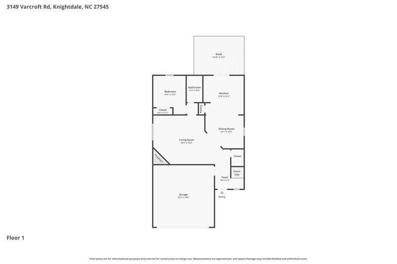2,260/Mo, 3149 Varcroft Road Knightdale, NC 27545 Floor Plan View
