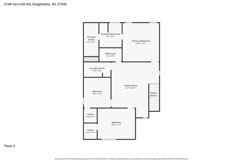 2,260/Mo, 3149 Varcroft Road Knightdale, NC 27545 Floor Plan View 2