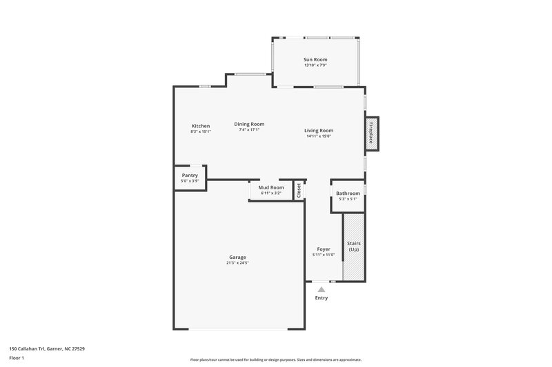 2,045/Mo, 150 Callahan Trail Garner, NC 27529 Floor Plan View 2