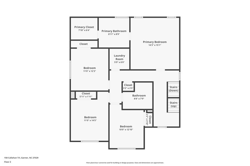 2,045/Mo, 150 Callahan Trail Garner, NC 27529 Floor Plan View 3